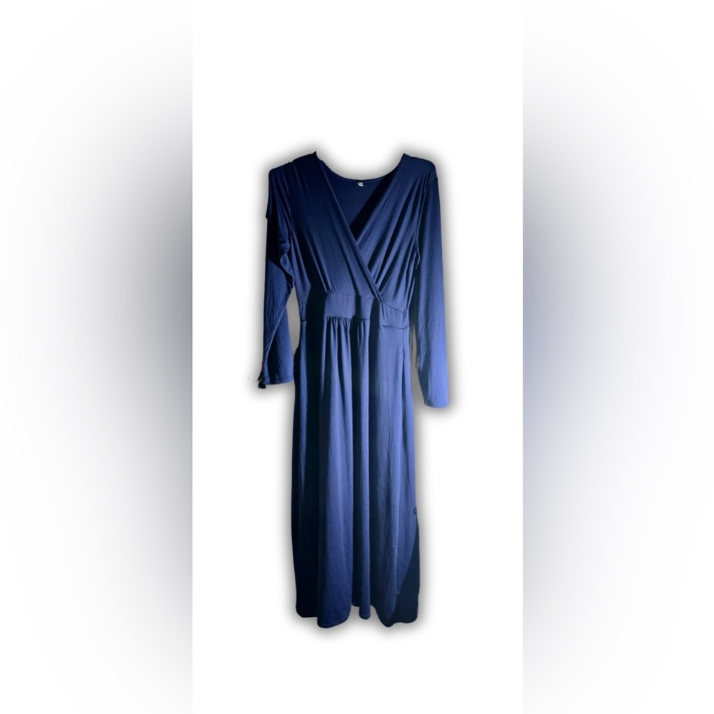 XL Elegant Blue Maxi Dress